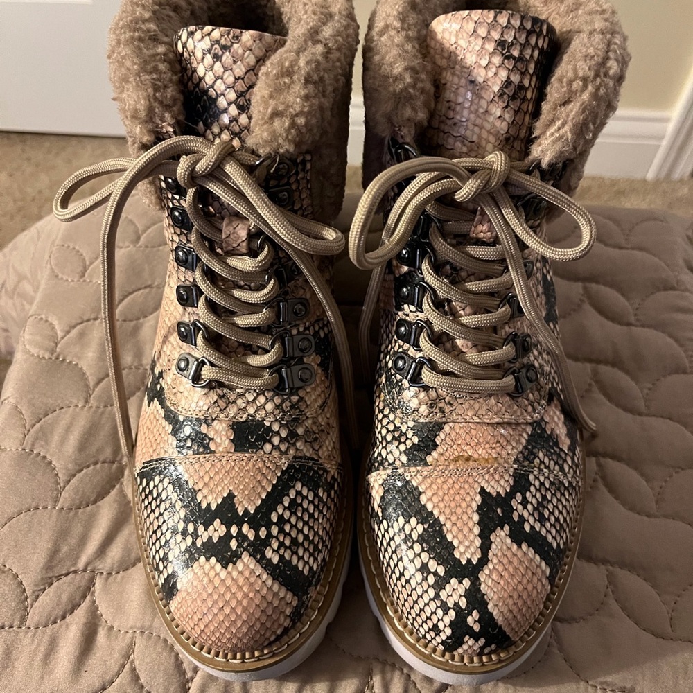 Aerosoles Snakeskin front lace Boot